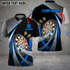 BlueJose Darts Tornado Pattern Personalized Name, Team Name 3D Shirt (4 Colors)