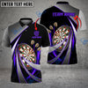 BlueJose Darts Tornado Pattern Personalized Name, Team Name 3D Shirt (4 Colors)