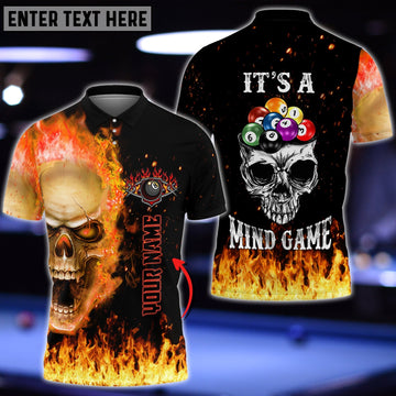 BlueJose Billiards Skull Personalized 3D Shirt