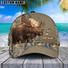 BlueJose Moose Hunting Classic Pattern 3D Personalized Cap