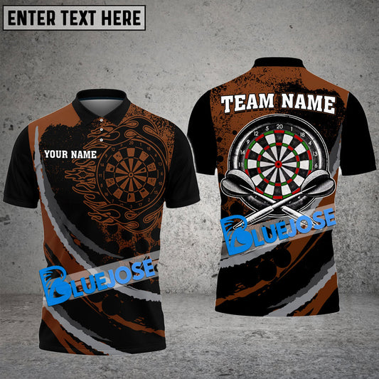 BlueJose Darts Black Flames Of Hell Personalized Name, Team Name 3D Shirt ( 6 Colors)