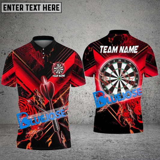 BlueJose Darts Tiger Legend Personalized Name, Team Name 3D Shirt ( 6 Colors)