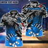 BlueJoses Bowling And Pins Flame Claws Customized Name 3D Shirt ( 6 Colors)