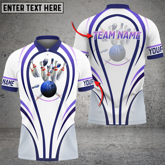 BlueJose Ten Pin Bowling Premium Customized Name All Over Printed Shirt