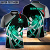 BlueJoses Flame Bowling And Pins Tornado Pattern Multicolor Customized Name 3D Shirt