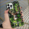 BlueJose Deer Hunting Camo Pattern Personalized Name Multicolor Phone Case (6 colors)