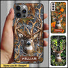 BlueJose Deer Hunting Personalized Name Multicolor Phone Case (6 colors)