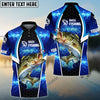 Bluejose Bass Fishing Blue Galaxy Custom Long Sleeve Performance Fishing Hoodie