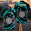 BlueJose Color Swirl Dartboard Personalized Name, Team Name 3D Shirt (4 Colors)