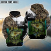 Bluejose Crappie Fishing Camo Freshwater Fish Customize Name 3D Hoodie