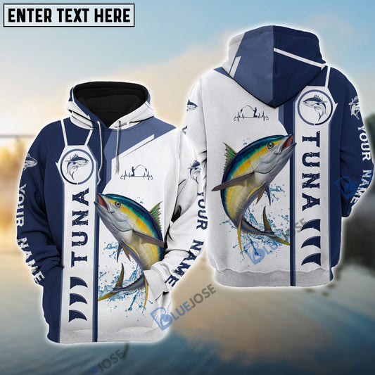 Bluejose Personalized Tuna Fishing 3D Hoodie
