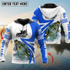 Bluejose Crappie Fishing Personalized White Blue Crappie Fishing 3D Hoodie