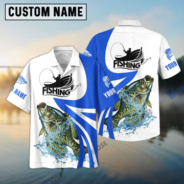 Bluejose Crappie Fishing Personalized White Blue Crappie Fishing 3D Shirt