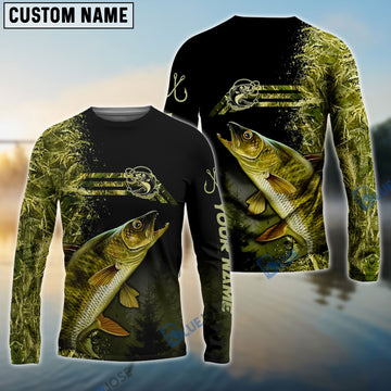 Bluejose Custom Walleye Fishing Camouflage Personalized Walleye 3D Shirts