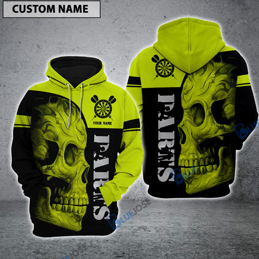 BlueJose Skull Darts Personalized Name 3D Hoodie