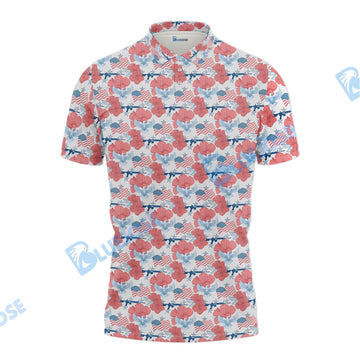 BlueJose AR15 Tropical Flag Patriotic Shirt