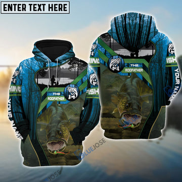 BlueJose Personalized Walleye Fishing 3D Hoodie