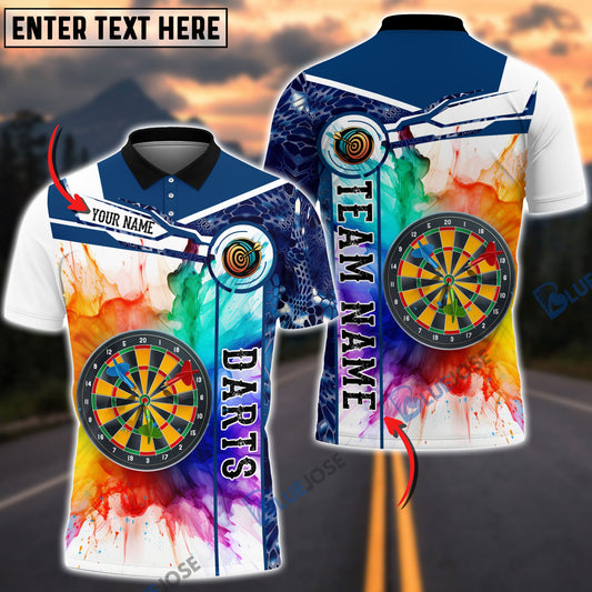 BlueJose Colorful Darts Personalized Name, Team Name 3D Shirt