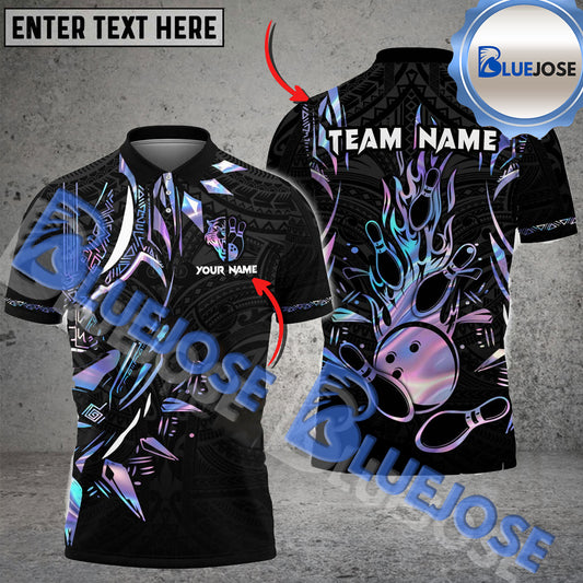 BlueJose Bowling And Pins Black Panther Forever Multicolor Customized Name 3D Shirt (6 Colors)