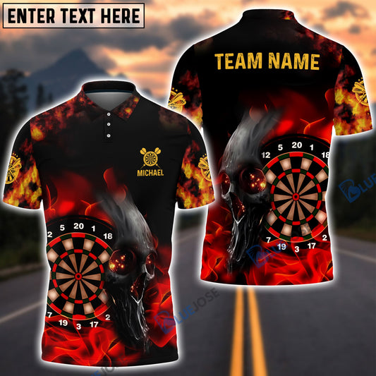 BlueJose Dart Board Fire Skull Custom Darts Shirts