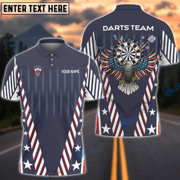 BlueJose Patriots Athlete US Flag Pattern Custom Darts Shirts