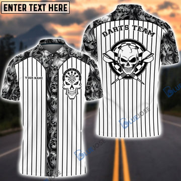 BlueJose Tribal Metal Skull Custom Darts Shirts