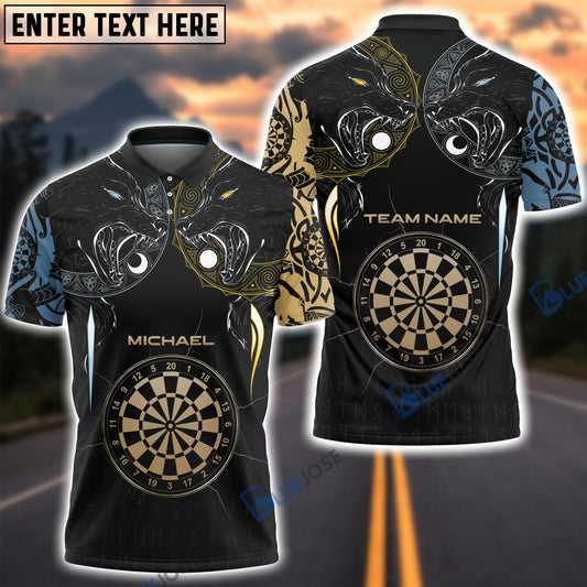 BlueJose Viking Hati And Skoll Tattoo Custom Darts Shirts