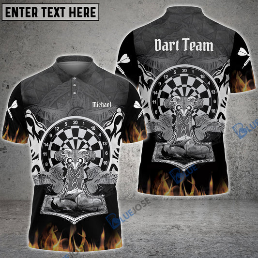 BlueJose Viking Ship Fire Flame Custom Darts Shirts