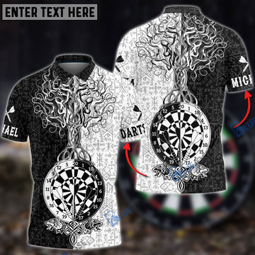 BlueJose Warrior Viking Black White Custom Darts Shirts