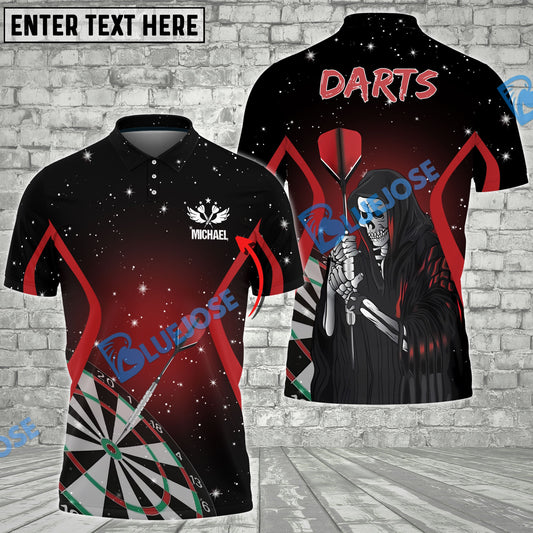 BlueJose Darts Grim Reaper Stars Custom Polo Shirts