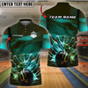 BlueJoses Bowling And Pins Curved Net Customized Name 3D Shirt ( 6 Colors)