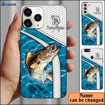 BlueJose Trout Fishing Personalized Name Phone Case