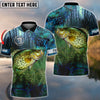 BlueJose Crappie Fishing Blue Camo Custom Name Shirt