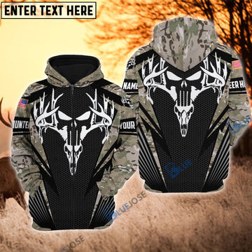 BlueJose Personalized Name The Best Deer Hunting Hoodie & Zip Hoodie Camo Style  Multicolor