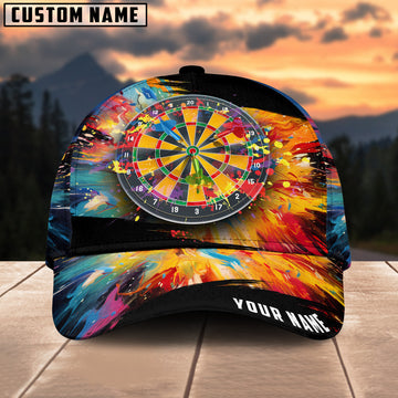 BlueJose Colorful Darts Personalized Name Cap