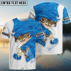 BlueJose Customize Name Walleye Fishing Blue Water 3D Hoodie