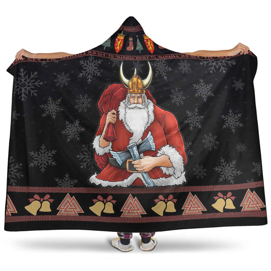 VikingStyle Hooded Blanket -Norway Santa Viking Hooded Blanket A94