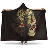 VikingStyle Hooded Blanket - Viking Owl Skull Blood Gold Style Hooded Blanket A94