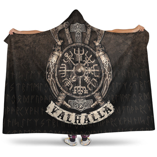 VikingStyle Hooded Blanket - Special Vegvisir Valhalla Hooded Blanket A7