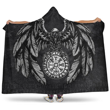 VikingStyle Hooded Blanket - Circle Raven Hooded Blanket A95