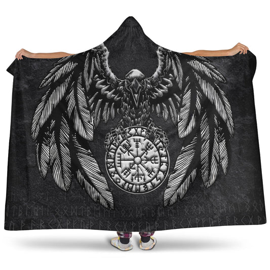 VikingStyle Hooded Blanket - Circle Raven Hooded Blanket A95