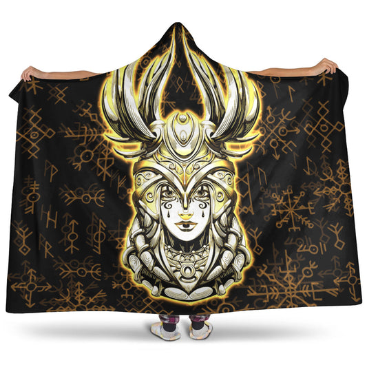 VikingStyle Hooded Blanket - Viking Valkyrie Gold Hooded Blanket A95