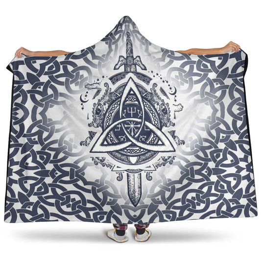 VikingStyle Hooded Blanket - Sword Celtic Hooded Blanket A35