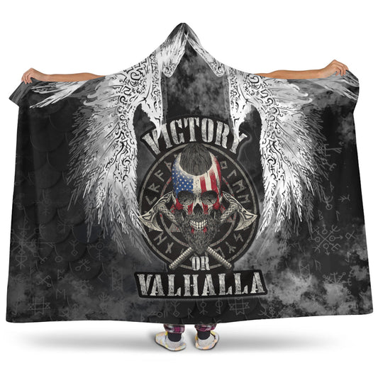 VikingStyle Hooded Blanket - Viking Mystical Raven American Hooded Blanket A31