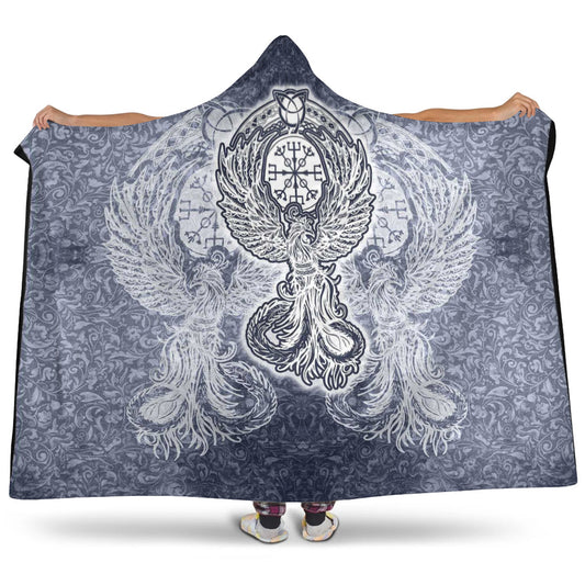 VikingStyle Hooded Blanket - The Phoenix is Reborn Celtic Tattoo Hooded Blanket A35