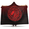 VikingStyle Hooded Blanket - Viking Wolf - Red Version Hooded Blanket A7