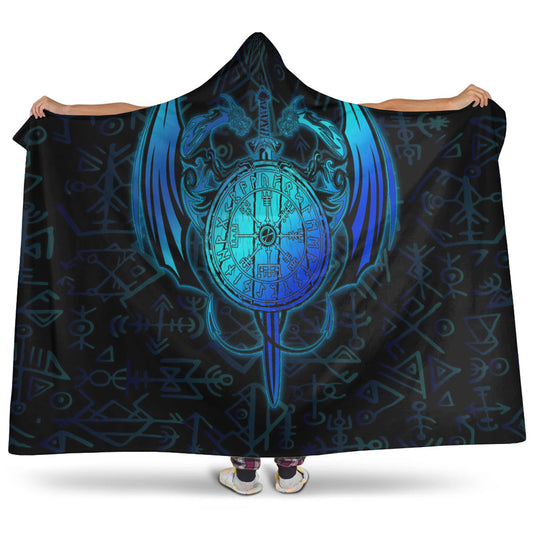 VikingStyle Hooded Blanket -Dragon Viking Set Hooded Blanket A95