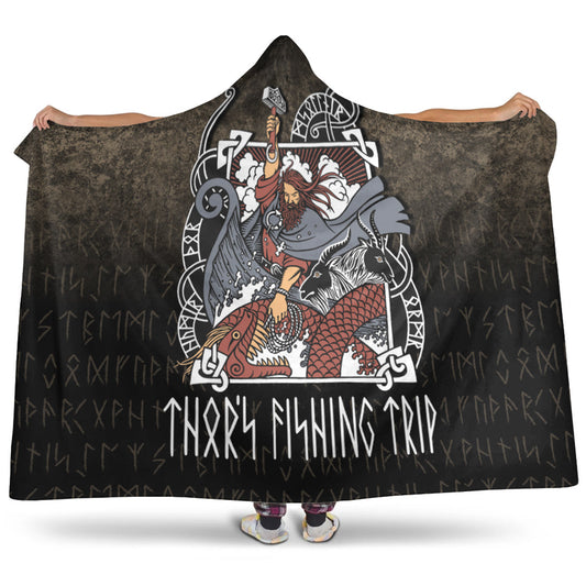 VikingStyle Hooded Blanket - Thor's Fishing Trip Hooded Blanket A7