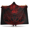 VikingStyle Hooded Blanket - Raven Tree Cletic Red Hooded Blanket A95