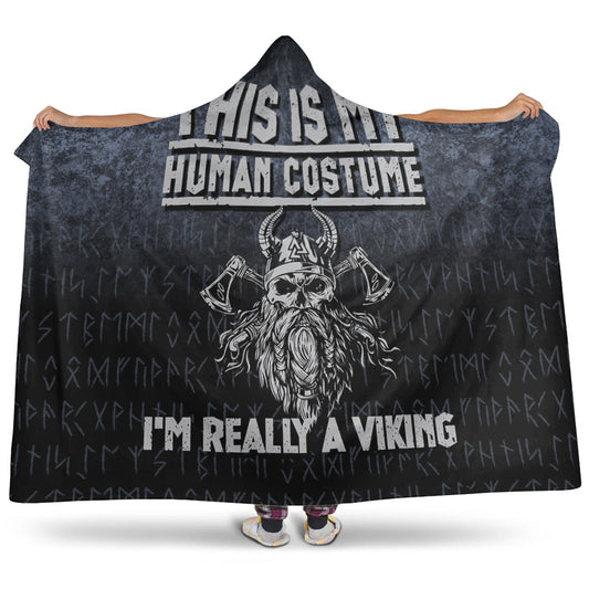 VikingStyle Hooded Blanket - Vikings Victory Or Valhalla Maiden Hooded Blanket A7